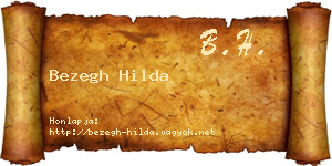 Bezegh Hilda névjegykártya